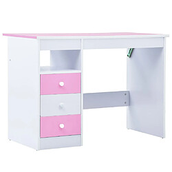 Avis vidaXL Bureau pour enfants Inclinable Rose et blanc