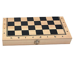 Jeu D'échecs De Voyage International Pliant En Bois Fait à La Main 24x24cm