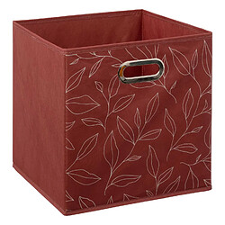 Avis Five Simply Smart Lot de 2 boites de rangement en tissu Minimalist - 31x31x31cm - Rouge