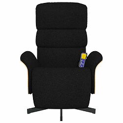 Avis Maison Chic Fauteuil inclinable,Fauteuil luxe de relaxation de massage avec repose-pieds noir tissu -MN39876