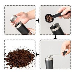 Universal Moulin à café manuel Mini moulin à café artisanal en acier inoxydable Outils de cuisine Accessoires de machine de fabrication de café | Moulin à café artisanal(Argent) pas cher