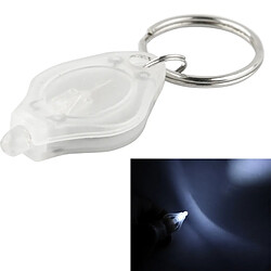 Wewoo Mini lampe torche LED Transparent Mini de poche Porte clés