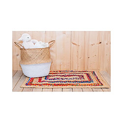 Aubry Gaspard Tapis en jute et coton recyclé India.