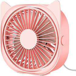 Ventilateurs De Bureau Usb Petits Ventilateurs De Table Personnels Portables Rotatifs Silencieux à 3 Vitesses 360 Pour Dortoir De Bureau De Travail (rose)