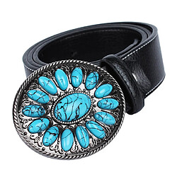 ceinture en cuir western vintage bohème cow-boy cowgirl accessoires pour hommes noir