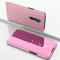 Wewoo Housse Coque Pour OPPO Reno2 / Reno2 F Étui à rabat horizontal en cuir plaqué miroir avec support Or rose