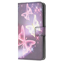 Etui en PU impression de motifs avec support papillon rougeoyant pour votre Huawei P40 Lite