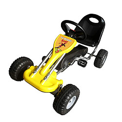 vidaXL Kart à pédales Jaune