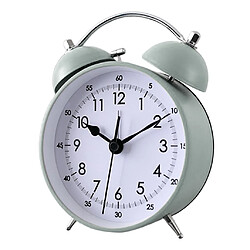 Mute Double Bells Table Alarm Clock Student Bedside Clock Lazy Clock Green