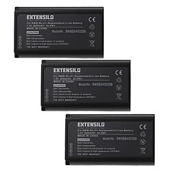 Vhbw EXTENSILO 3x Batteries compatible avec Panasonic Lumix DC-S1, DC-S1R, S1, S1R appareil photo, reflex numérique (3500mAh, 7,4V, Li-ion)