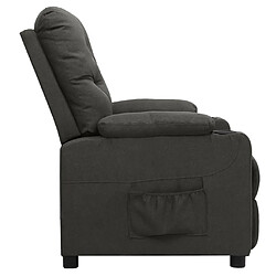 Avis vidaXL Fauteuil Gris foncé Tissu