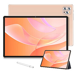 Tablette tactile - VANWIN V62 - 10,1" - RAM 8Go - ROM 256Go - Android 12 - Or - 4G Lte+ 5G WiFi + Bookcover