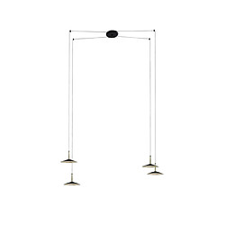 Luminaire Center Suspension Orion Laiton antique, noir