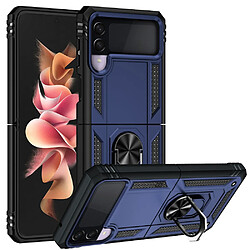 Coque en TPU antichoc avec béquille bleu pour votre Samsung Galaxy Z Flip3 5G