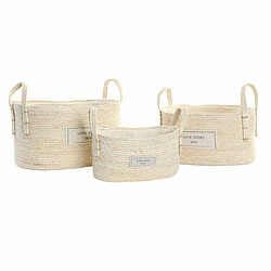 Acheter Set de basket DKD Home Decor Coton Fibre (34 x 23 x 20 cm)