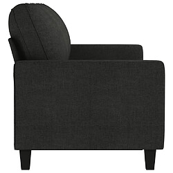 Avis vidaXL Canapé à 3 places Noir 180 cm Tissu