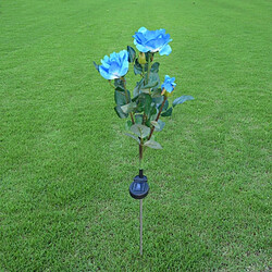 Wewoo Solaire LED artificielle rose lanterne jardin décoration lampe de pelouse bleu