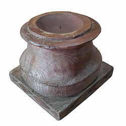 Pot à Bougie Alexandra House Living Marron Acacia Bois de manguier 28 x 23 x 28 cm