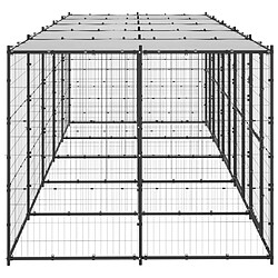 Avis Helloshop26 Chenil extérieur cage enclos parc animaux chien extérieur acier avec toit 12,1 m² 02_0000389