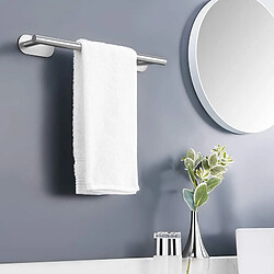 Avis Universal Rail de serviette en acier inoxydable Porte-serviettes autocollant pour salle de bains Cuisine WC Montage mural à rouleau | Porte-serviettes(Argent)