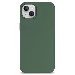 Coque en silicone doublure en fibre liquide pour votre iPhone 14 Plus - Vert gazon