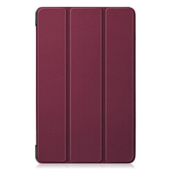 Etui en PU triple pli avec support rouge vin pour votre Samsung Galaxy TAB A 10.1 2019 SM-T510/SM-T515