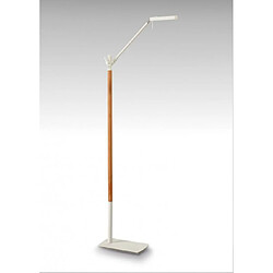 Luminaire Center Lampadaire Phuket 1 Ampoule 7W LED 3000K, 600lm, blanc mat/hêtre