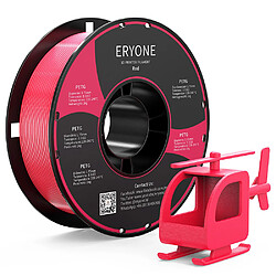 None Filament PETG ERYONE pour imprimante 3D 1,75 mm Tolérance 0,03 mm 1 kg (2,2 lbs)/bobine - Rouge