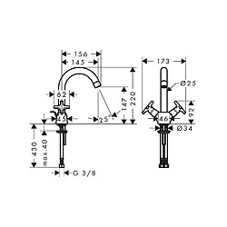 HANSGROHE Mélangeur de lavabo MySport