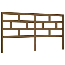 Maison Chic Tête de lit scandinave pour lit adulte,Meuble de chambre Marron miel 206x4x100 cm Bois massif de pin -MN84266