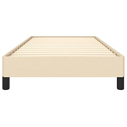 Acheter vidaXL Cadre de lit sans matelas crème 80x200 cm tissu