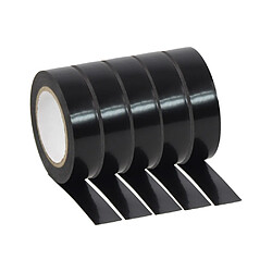 PVC Tape Black Pack 5x 10 mètres Plugger