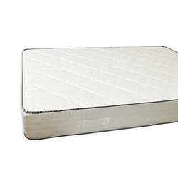 Alter Matelas orthopédique carré et demi, Made in Italy, rembourrage en polyuréthane et fibre hypoallergénique, revêtement en tissu jacquard, 120x190h24 cm, Blanc pas cher