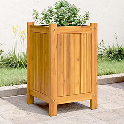 vidaXL Jardinière avec doublure 31x31x50 cm bois massif d'acacia