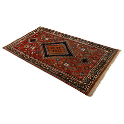 Avis Vidal Tapis de laine 244x135 brun Gabbeh