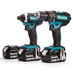 Ensemble de 2 machines MAKITA 18V Perceuse visseuse DDF482 + Visseuse à chocs DTD152 - DLX2127J1