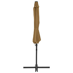 Acheter Helloshop26 Parasol meuble de jardin en porte-à-faux avec mât en acier 300 cm taupe 02_0008613