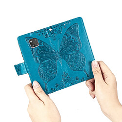 Wewoo Housse Coque Étui en cuir à rabat horizontal Butterfly Love Flowers pour Huawei Mate 20 Proavec porte-cartes et porte-cartesavec porte-monnaie Bleu