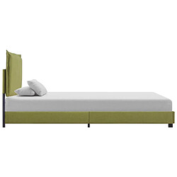 Avis vidaXL Cadre de lit sans matelas vert tissu 90x200 cm