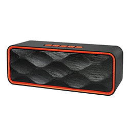 Wewoo Enceinte Bluetooth d'intérieur Orange Haut-parleur de lecture de musique de carte multifonctionnelle, appel Handfree de et ampère TF & U-disque ampère AUX Audio & Fonction FM