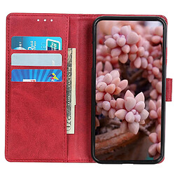 Etui en PU texture, antichoc avec support pour votre Motorola Moto E22 4G/E22i 4G - rouge