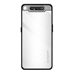 Wewoo Coque Pour Galaxy A80 / A90 étui de protection en verre dégradé de texture blanc