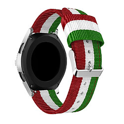 Avis Bracelet en PU sangle de remplacement réglable, largeur : 22mm vert/blanc/rouge pour votre Samsung Galaxy Watch 46mm