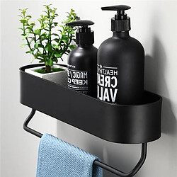 Universal Espace aluminium noir étagère salle de bains étagère murale cuisine étagères douche serviettes baignoire accessoires toilettes longueur 50cm étagères salle de bains