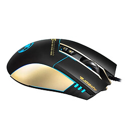 Acheter Wewoo Souris noir pour Ordinateur PC Portable Haute Précision Gaming Mouse LED quatre couleur contrôlée respiration lumière USB 7 Boutons 3200 DPI Filaire Optique