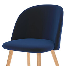 Avis Rendez Vous Deco Chaise Cozy en velours bleu foncé (lot de 2)