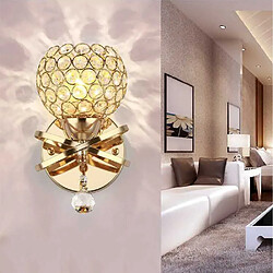 Acheter Stoex Moderne Lampes Murales en Cristal Style Pendentif en Cristal Lampe Mur Lumière pour Salon Chambre Living Wall Doré