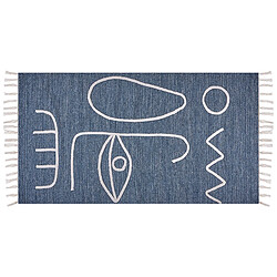 Beliani Tapis d'extérieur bleu 80 x 150 cm YAVU