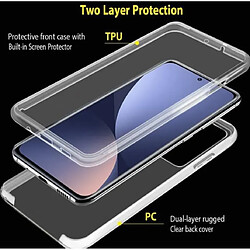 Htdmobiles Coque pour Xiaomi 13 Pro 5G - housse etui silicone gel fine 360 integrale (avant et arriere) + film ecran - TRANSPARENT