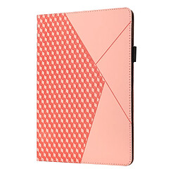 Etui en PU skin touch à motif losange, auto-absorbé, porte-cartes or rose pour votre Samsung Galaxy Tab A7 10.4 (2020)